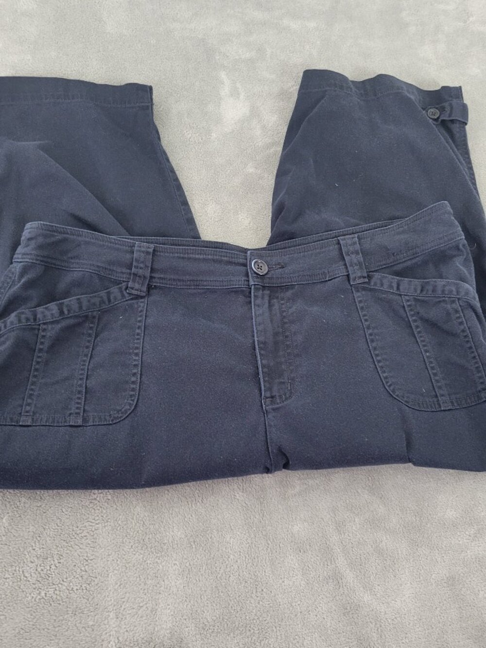 CJ Banks 16W Indigo Blue Capri‎ Pants Straight Leg Stretch Cotton Denim CAP10E